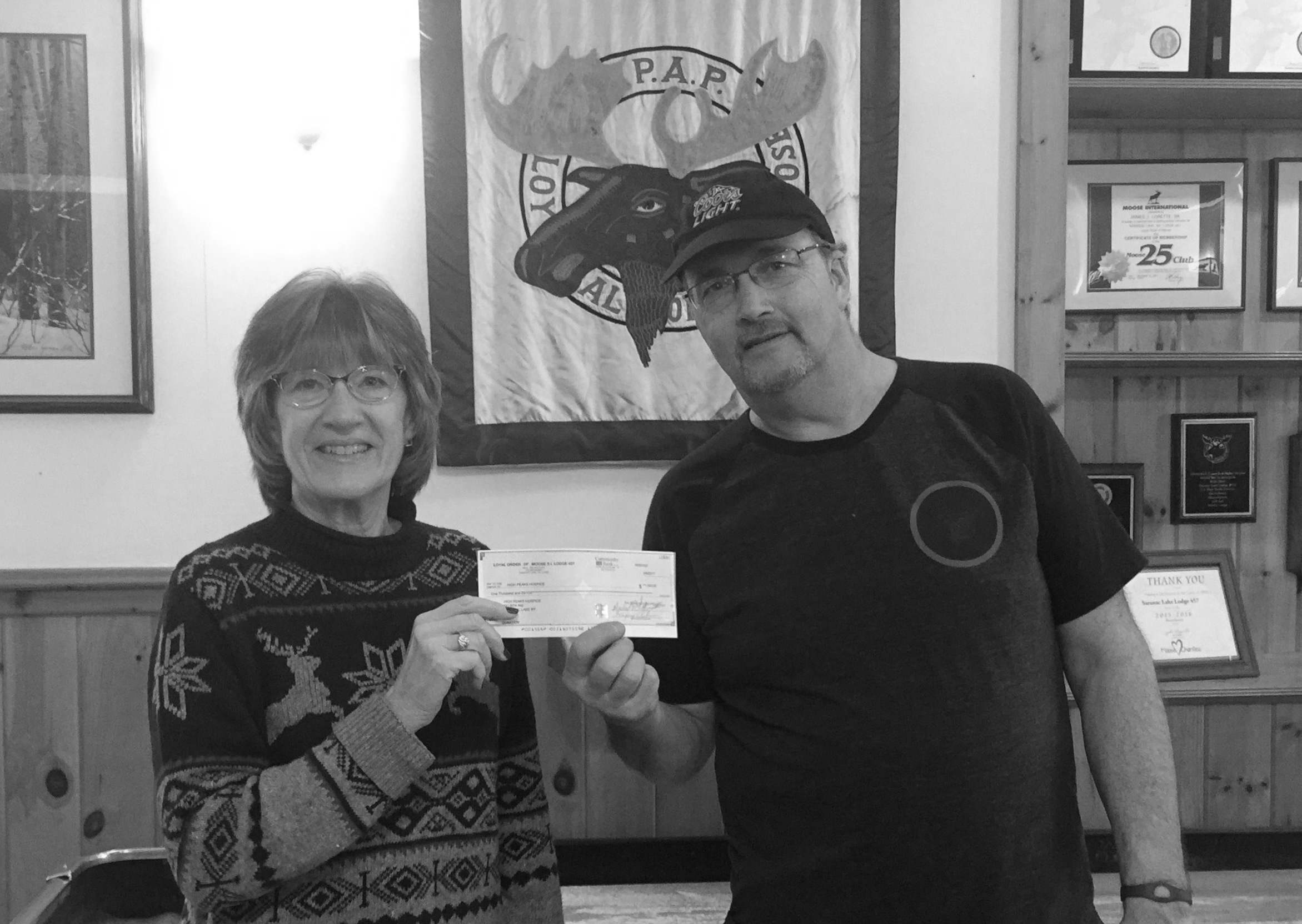 Moose Lodge dinner raises 1K to benefit High Peaks Hospice News